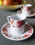 На едро - Комплект Чаши за кафе с чинийки – 6 броя с цветя, снимка 1 - Сервизи - 32715705