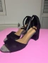 Черни велурени токчета 7см, снимка 3