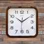 Елегантен квадратен винтидж часовник за стена / 28 см x 29 см;, снимка 2
