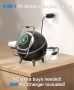 Безжично зарядно устройство Beeasy 4 в 1, Qi2 15W Magsafe, въртящо се, снимка 3