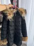 Дамско дълго зимно яке с пух С размер, снимка 3