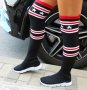 Равни ботуши - черни с бяло ходило - C3860, снимка 3