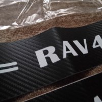 Черен карбон стикери с бял надпис РАВ 4 RAV 4, снимка 4 - Аксесоари и консумативи - 39132056