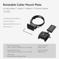 Нова SMALLRIG Въртяща се монтажна плоча за фотоапарат Sony Alpha, снимка 5 - Чанти, стативи, аксесоари - 42968438