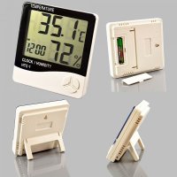Термометър за външна и вътрешна температура 5в1 с влажност и часовник, снимка 5 - Други - 32332923