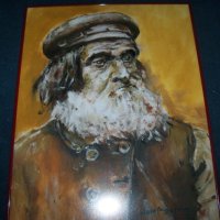 Страхотен маслен портрет на възрастен мъж от 19 век, худ Десислава Илиева, снимка 6 - Картини - 28309941