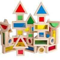 Луксозен дървен конструктор 40бр. пропускащ цвят и светлина Rainbow Wooden Blocks, снимка 7 - Образователни игри - 42992963