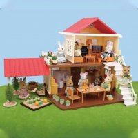 Детска къща за кукли със зайчета и аксесоари