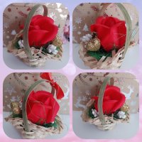 Малки кошнички за подаръци , снимка 2 - Изкуствени цветя - 44099374