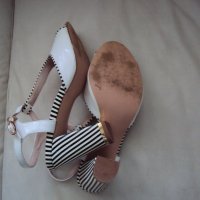 Лачени красиви сандали с ток на Мат-Стар, снимка 5 - Сандали - 26821720
