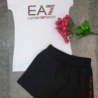 Armani дамски летни екипи - тениска и къси панталонки реплика, снимка 2 - Спортни екипи - 36899276