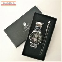 Мъжки подаръчен комплект часовник и химикал, снимка 2 - Подаръци за мъже - 35598134