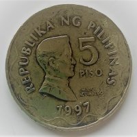 5 писо 1997 Филипини, снимка 1 - Нумизматика и бонистика - 32668354