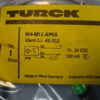 Индуктивен датчик TURCK Ni4-M12-AP6X barrel-style proximity sensor M12, снимка 2 - Резервни части за машини - 38281109