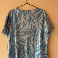 Светло синя тениска със седефен ефект XL размер 🩵, снимка 5 - Тениски - 44043528