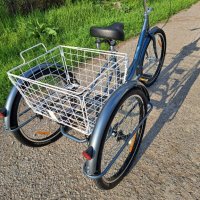 24 цола Нова Триколка със сваляема задна мобилна кошница с колела, снимка 5 - Велосипеди - 43193684