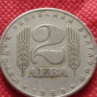 Монета 2 лева 1969г. от соца 25 години Социалистическа революция за колекция - 25004, снимка 1 - Нумизматика и бонистика - 35194561