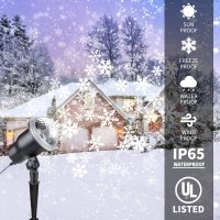 Коледен ЛЕД проектор- снежинки с дистанционно , снимка 2 - Други - 43498667