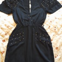 Черна екстравагандна рокля, снимка 1 - Рокли - 39231480