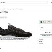 оригинални маратонки  Nike Air Max 97 Premium  номер 43,5-44, снимка 2 - Маратонки - 37933641