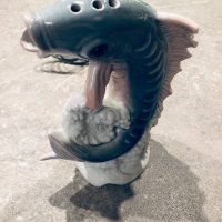 Порцеланова риба - лампа, снимка 3 - Антикварни и старинни предмети - 39311485