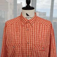 SCHOFFEL Enzo Men`s Orange/Beige Checked Long Sleeve Outdoor  Shirt - мъжка  риза с дълъг ръкав 2XL, снимка 2 - Ризи - 44015844