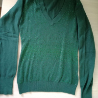 Зелена блуза, снимка 1 - Блузи с дълъг ръкав и пуловери - 36566004