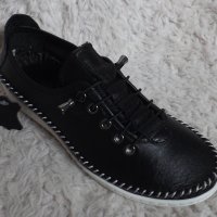 Обувки, черни, естествена кожа, код 34/ББ1/49, снимка 1 - Дамски ежедневни обувки - 36803454