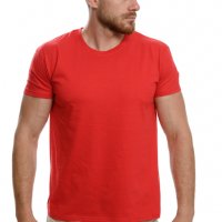 Нова мъжка изчистена тениска в червен цвят, снимка 5 - Тениски - 37670549