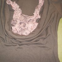 Дамска блуза трико и дантела, размер М, снимка 7 - Блузи с дълъг ръкав и пуловери - 37890730