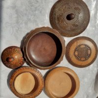 3 стари кутии дървени кръгли, кръгла кутия, снимка 2 - Антикварни и старинни предмети - 43448973