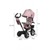 Триколка Kinderkraft Aveo, Розова, снимка 4 - Детски велосипеди, триколки и коли - 37405022