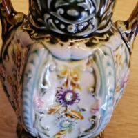 Vintage Ваза Majolica, снимка 8 - Антикварни и старинни предмети - 44924080