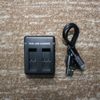 Двойно зарядно устройство за батерии на GoPro Hero 5/6/7/8/2018, снимка 1 - Батерии, зарядни - 43623131