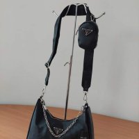 Черна  чанта Prada DS-67R, снимка 5 - Чанти - 41207534
