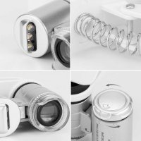 Универсален джобен микроскоп за телефон с увеличение 60 пъти, снимка 5 - Селфи стикове, аксесоари - 26587931