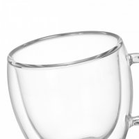 2963 Чаша от двустенно стъкло за топли, студени напитки, снимка 2 - Чаши - 35356468
