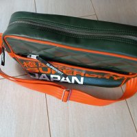 Оранжева зелена чанта раница с дълга дръжка и акцент от Superdry super dry JPN, снимка 5 - Чанти - 40815832