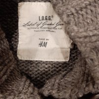 Сив пуловер H&M Logg , снимка 2 - Блузи с дълъг ръкав и пуловери - 35232974