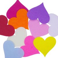 Фигурки от филц 1 мм и 2 мм Сърце, различни размери и цветове, снимка 1 - Други - 43058941