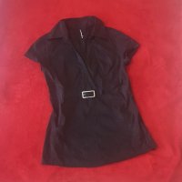 Черна дамска риза, снимка 1 - Ризи - 26290175