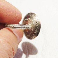 мъжки сребърен пръстен, Стар османски сребърен пръстен с голяма, тугра, тура, турски пръстен, снимка 5 - Пръстени - 35136798