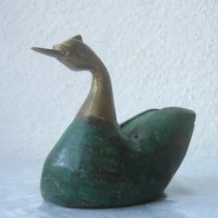 патка бронз и дърво, антика птица, снимка 13 - Статуетки - 40211635
