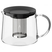 Стъклена кана за чай с цедка, термоустойчиво стъкло Ek-TP1500ml, снимка 6 - Аксесоари за кухня - 39295629