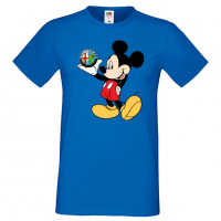 Мъжка тениска Mickey Mouse Alfa Romeo Подарък,Изненада,Рожден ден, снимка 3 - Тениски - 36576646