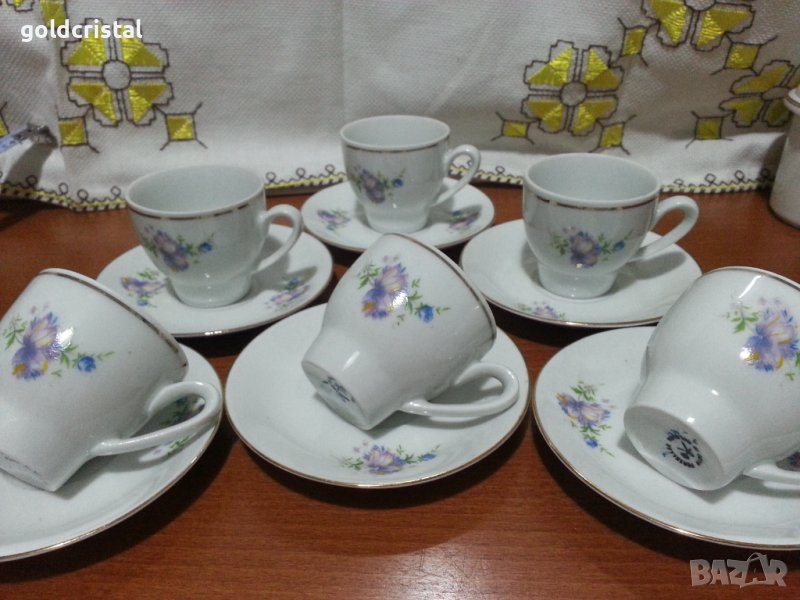 Стар български порцелан чашки за кафе , снимка 1