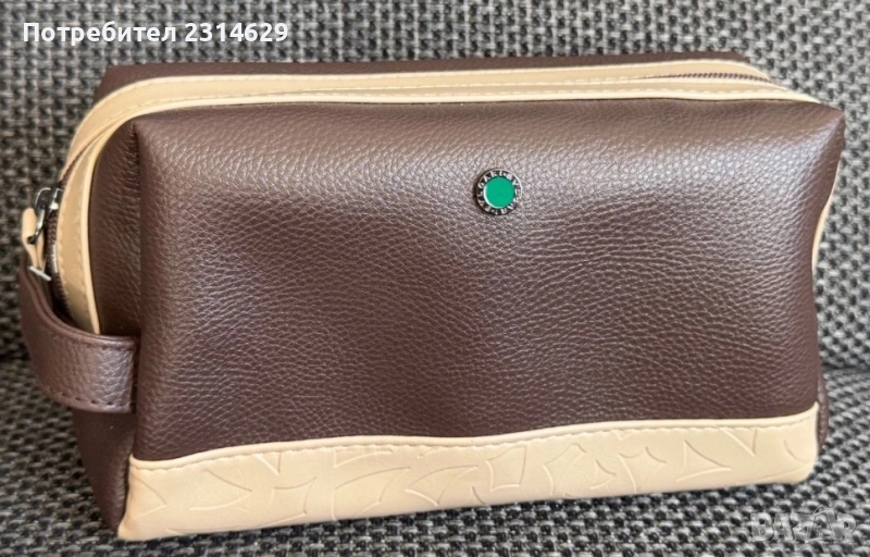 Оригинален кожен несесер BVLGARI - Нов, снимка 1