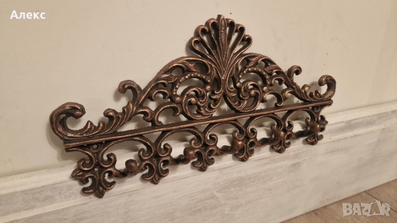 Масивна чугунена закачалка– 960гр, снимка 1