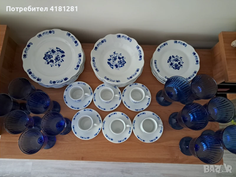 Италиански порцеланов винтидж сервиз 42 части НОВ , снимка 1