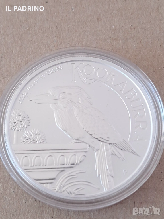 Инвестиционна сребърна монета Кукабура от 2022 1 унция OZ , снимка 1